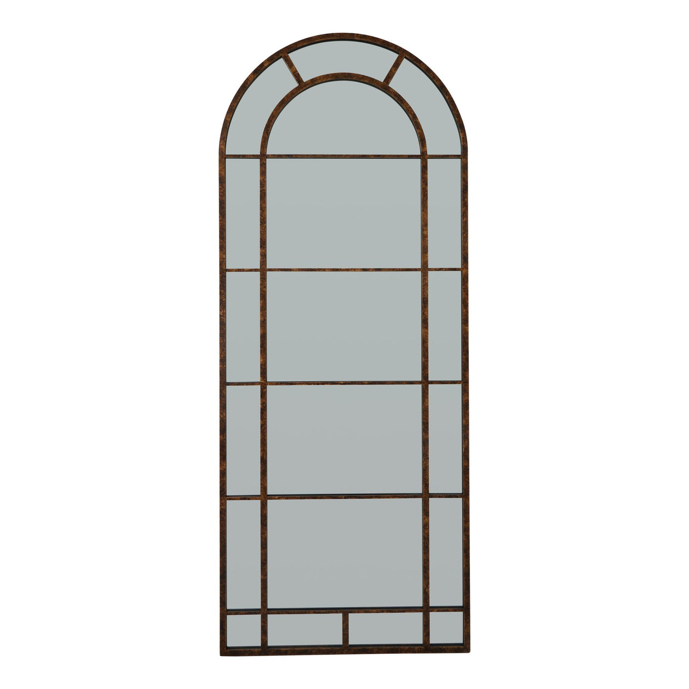 Rust Effect Large Arched Window Mirror - Lacona Home 