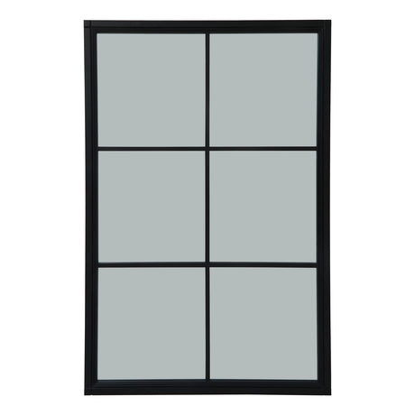 Black Wood XL Window Mirror - Lacona Home 