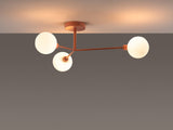 houseof. 3 Light Flush Ceiling Light in Pink