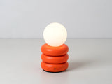 houseof. Tube 'Glow Worm' Rechargeable Table Lamp in Orange