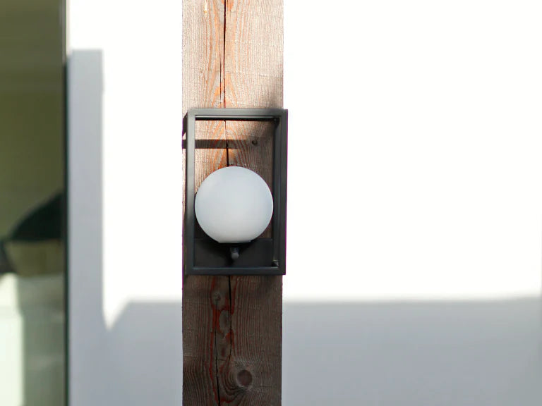 houseof. Lantern Wall Light in Charcoal