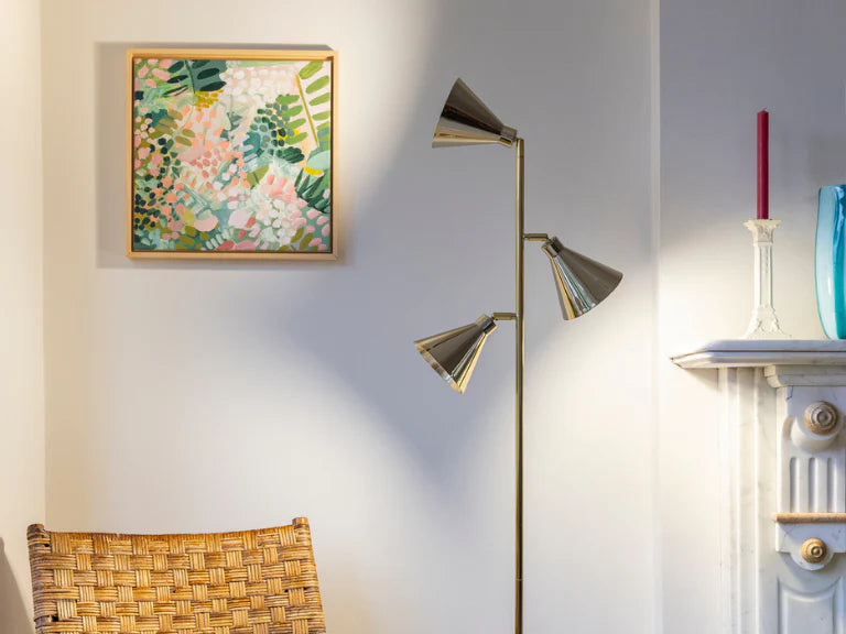 houseof. Cone Floor Lamp in Brass