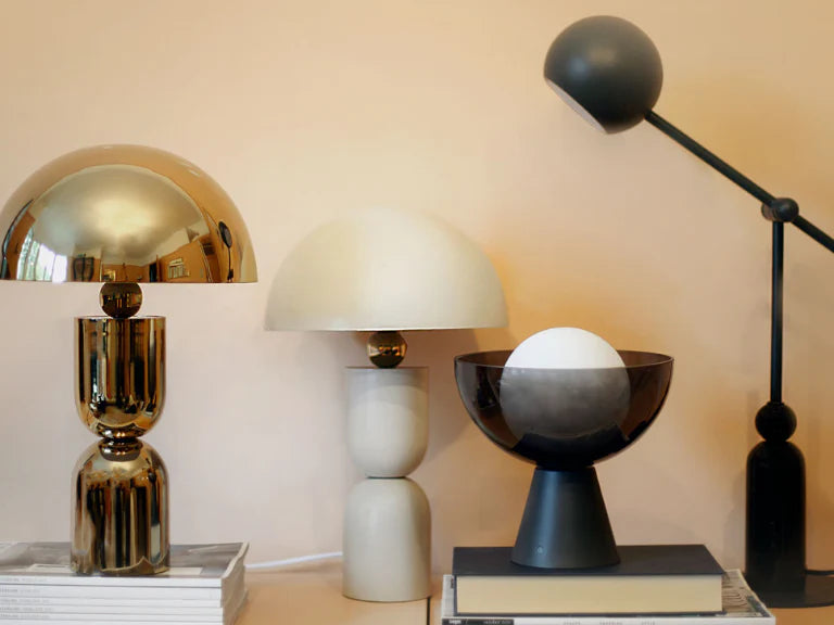 houseof. Mushroom Table Lamp in Brass