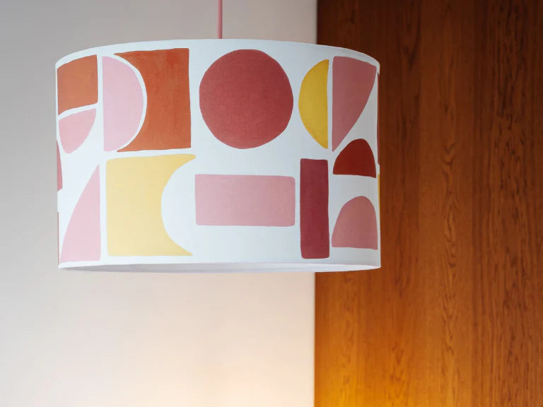 houseof. Large Tiles Print Shade in Pink, Yellow, Orange