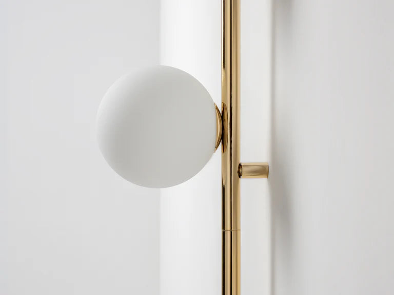 houseof. Bar Opal Ball Wall Light in Brass