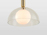 houseof. Domed Glass Pendant in Brass