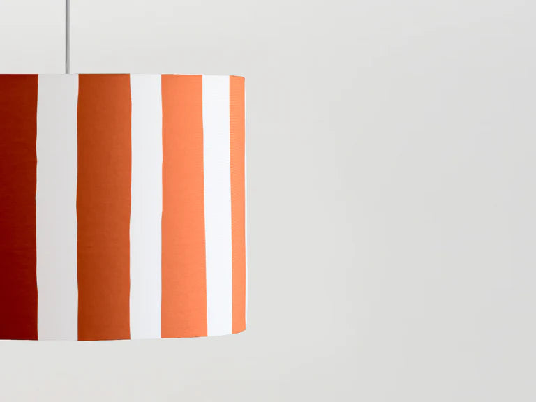 houseof. Small Stripe Print Shade in Orange/White