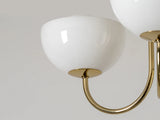 houseof. Glass Bowl Ceiling Light in Brass