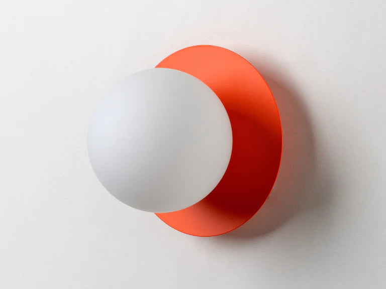 houseof. Opal Disk Wall Light IP44 in Orange