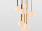 houseof. Opal Ball Cluster Ceiling Light in Brass