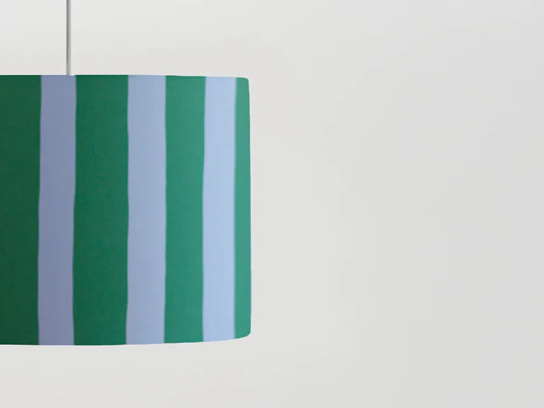 houseof. Small Stripe Print Shade in Green, Blue