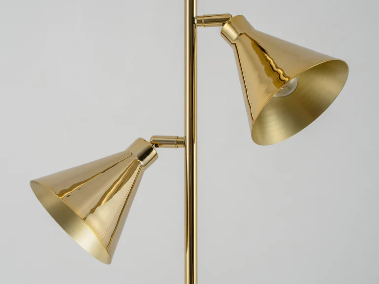 houseof. Cone Floor Lamp in Brass