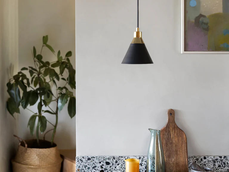 houseof. Cone Pendant Ceiling Light in Charcoal