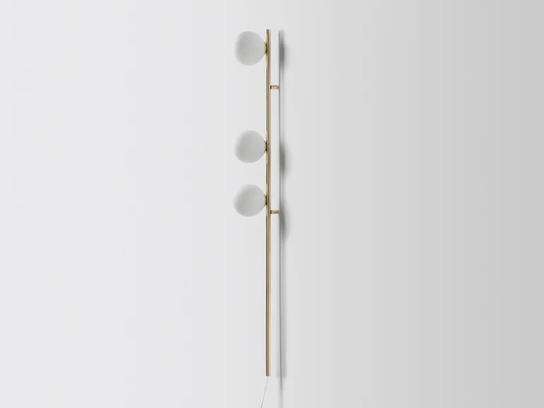 houseof. Bar Opal Ball Wall Light in Brass