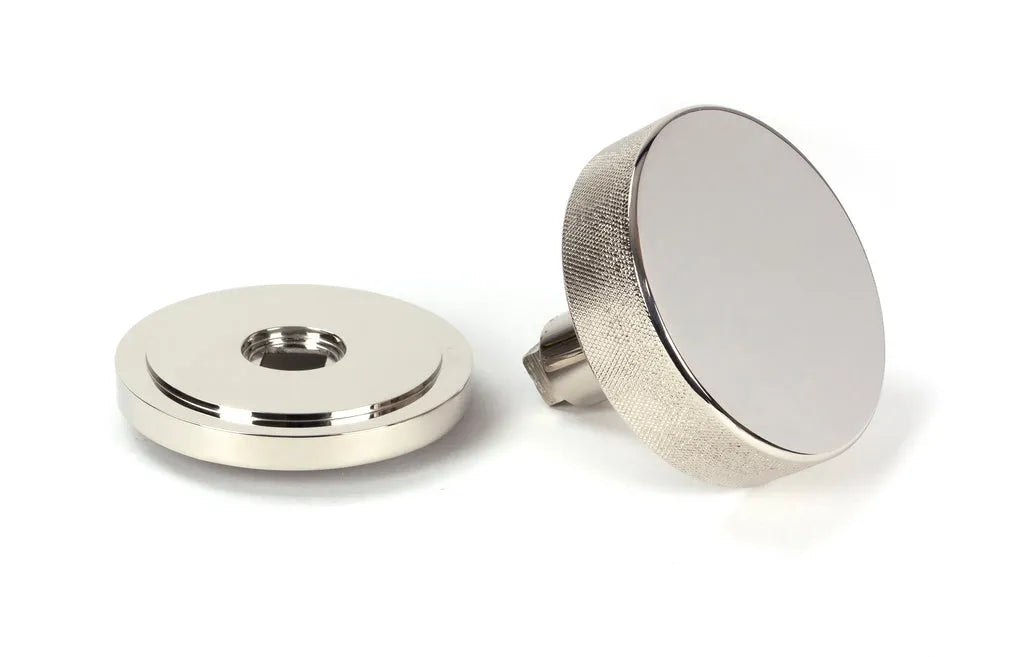 Polished Nickel Brompton Centre Door Knob (Art Deco)