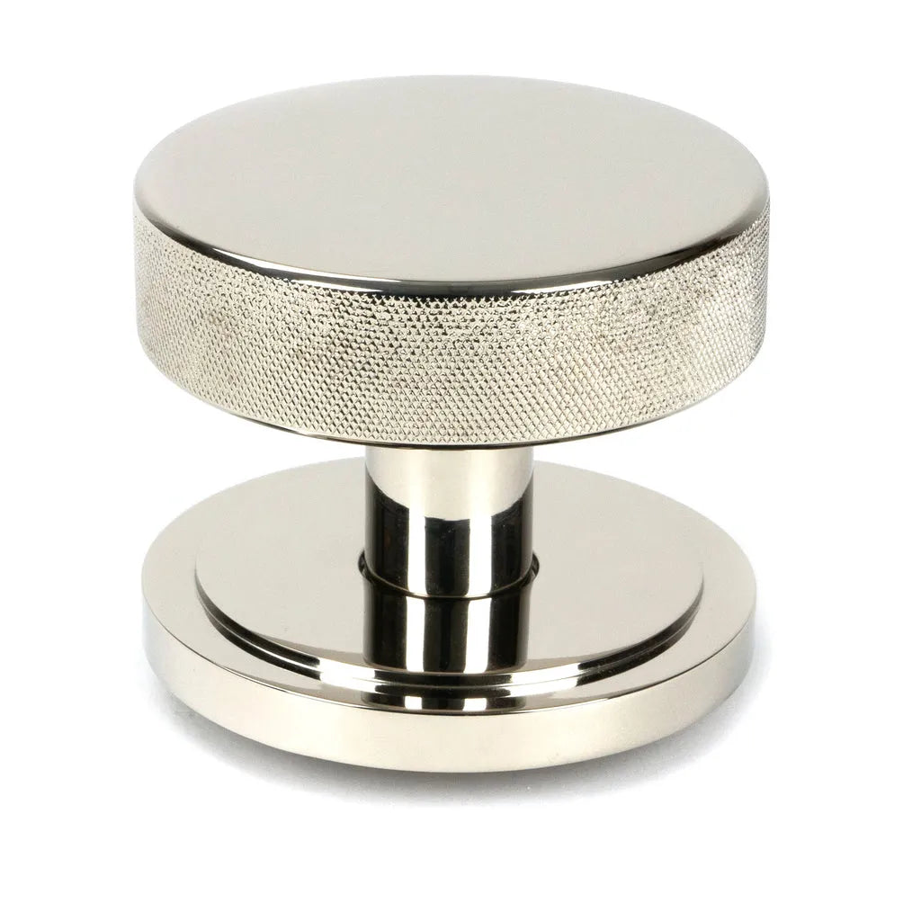 Polished Nickel Brompton Centre Door Knob (Art Deco)