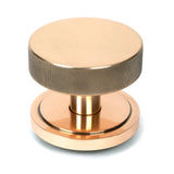 Polished Bronze Brompton Centre Door Knob (Art Deco)