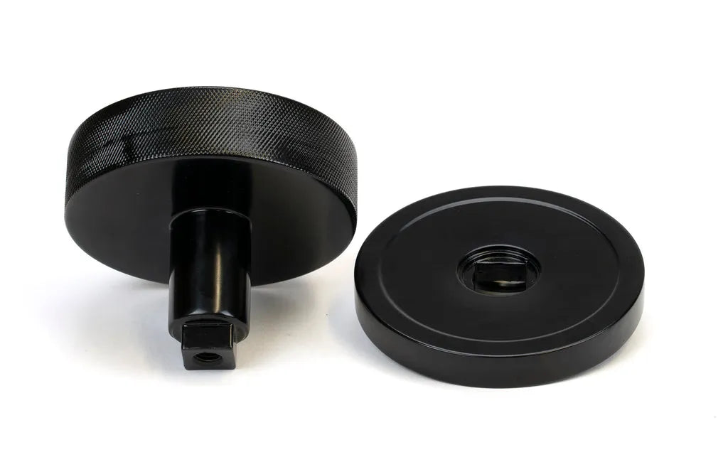 Black Brompton Centre Door Knob (Plain)