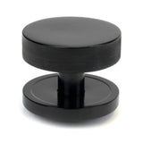 Black Brompton Centre Door Knob (Plain)