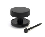 Matt Black Brompton Centre Door Knob (Plain)