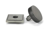Pewter Brompton Centre Door Knob (Square)