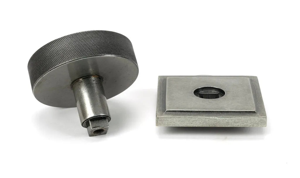 Pewter Brompton Centre Door Knob (Square)