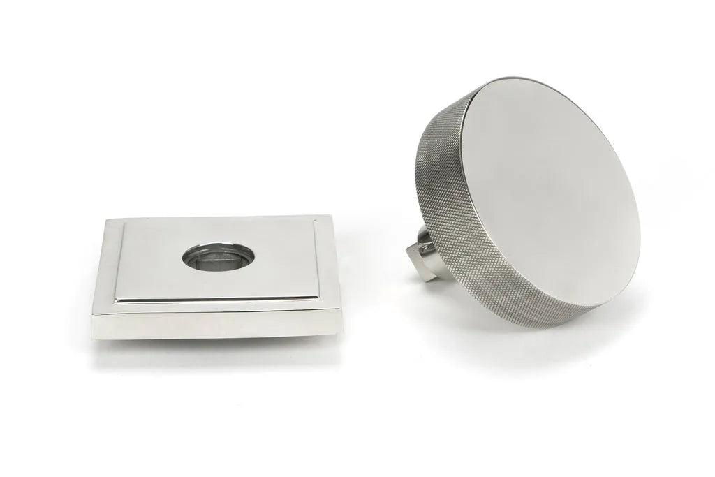 Polished Marine SS (316) Brompton Centre Door Knob (Square)