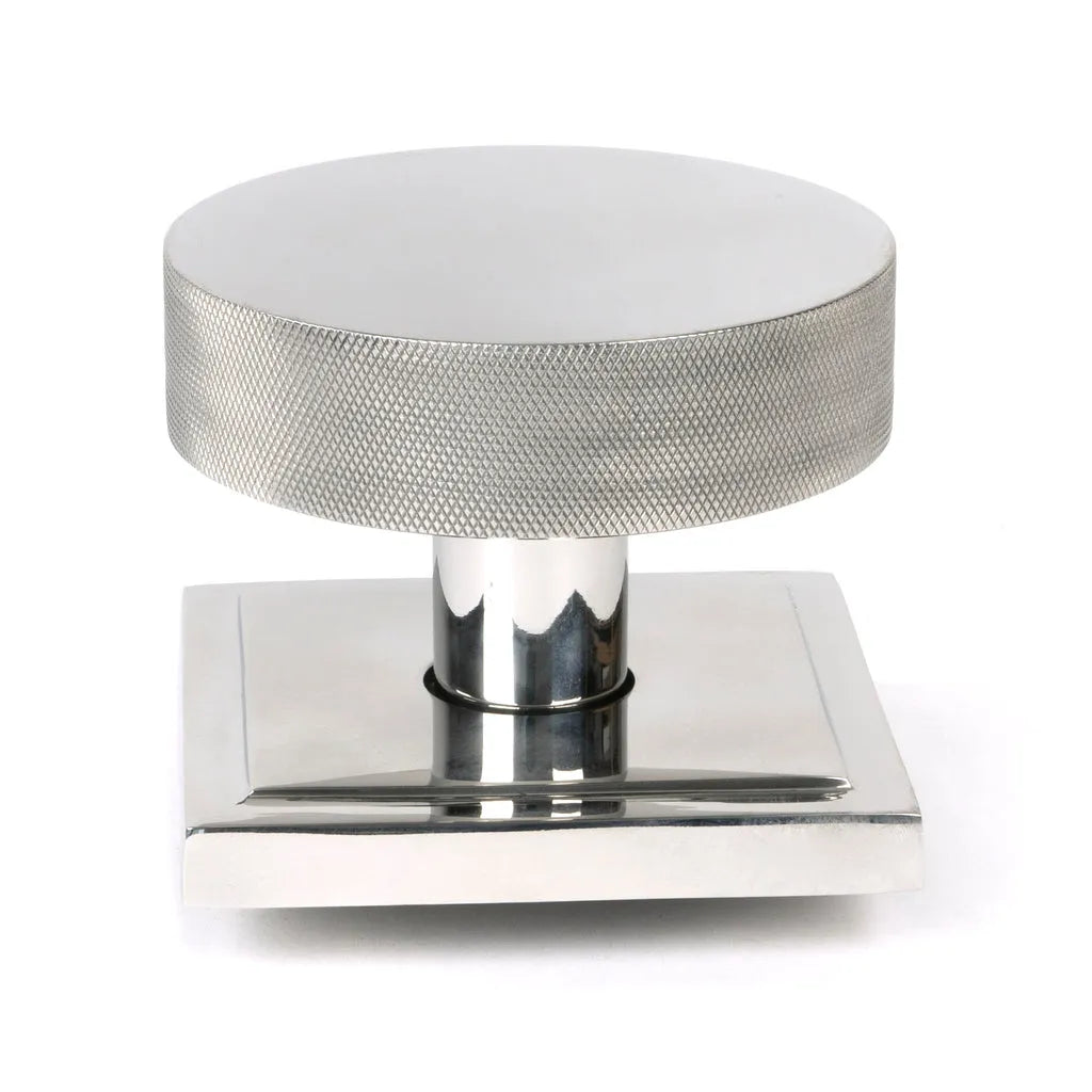 Polished Marine SS (316) Brompton Centre Door Knob (Square)