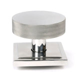 Polished Marine SS (316) Brompton Centre Door Knob (Square)