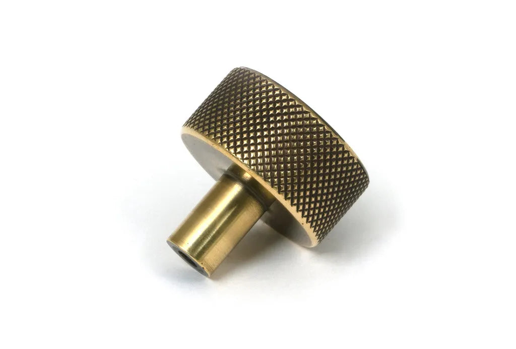 Aged Brass Brompton Cabinet Knob - 32mm (No rose)
