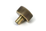 Aged Brass Brompton Cabinet Knob - 32mm (No rose)
