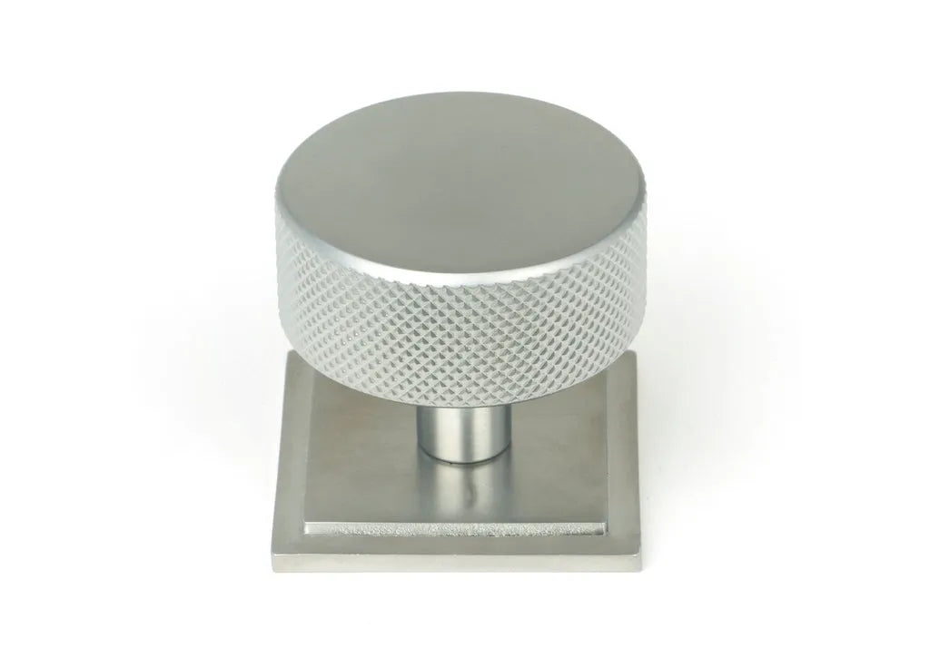Satin Chrome Brompton Cabinet Knob - 38mm (Square)