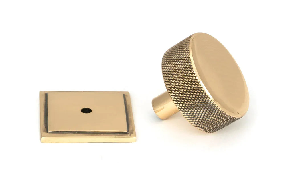 Polished Bronze Brompton Cabinet Knob - 38mm (Square)