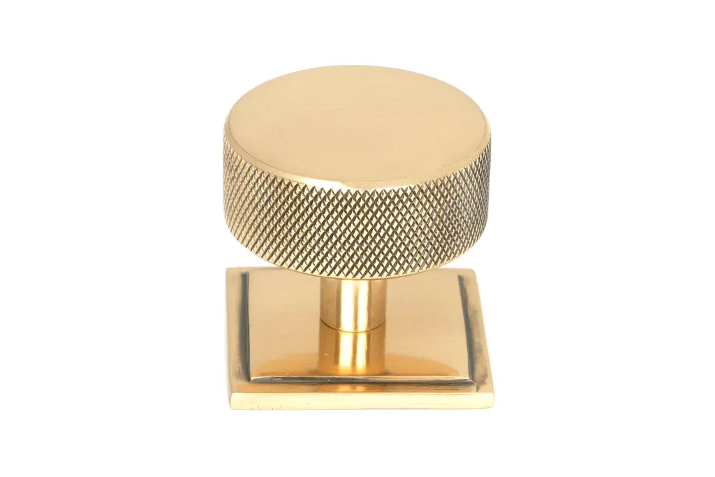 Polished Bronze Brompton Cabinet Knob - 38mm (Square)