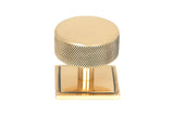 Polished Bronze Brompton Cabinet Knob - 38mm (Square)