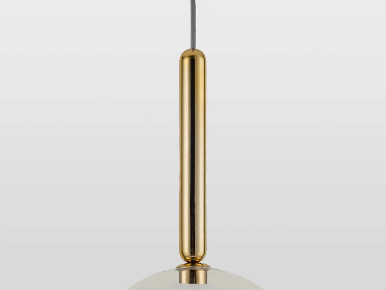 houseof. Domed Glass Pendant in Brass