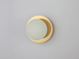 houseof. Opal Disk Wall Light IP44 in Brass