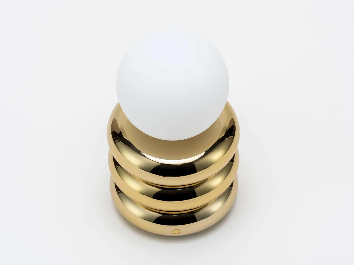 houseof. Tube 'Glow Worm' Rechargeable Table Lamp in Brass