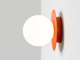 houseof. Opal Disk Wall Light IP44 in Orange