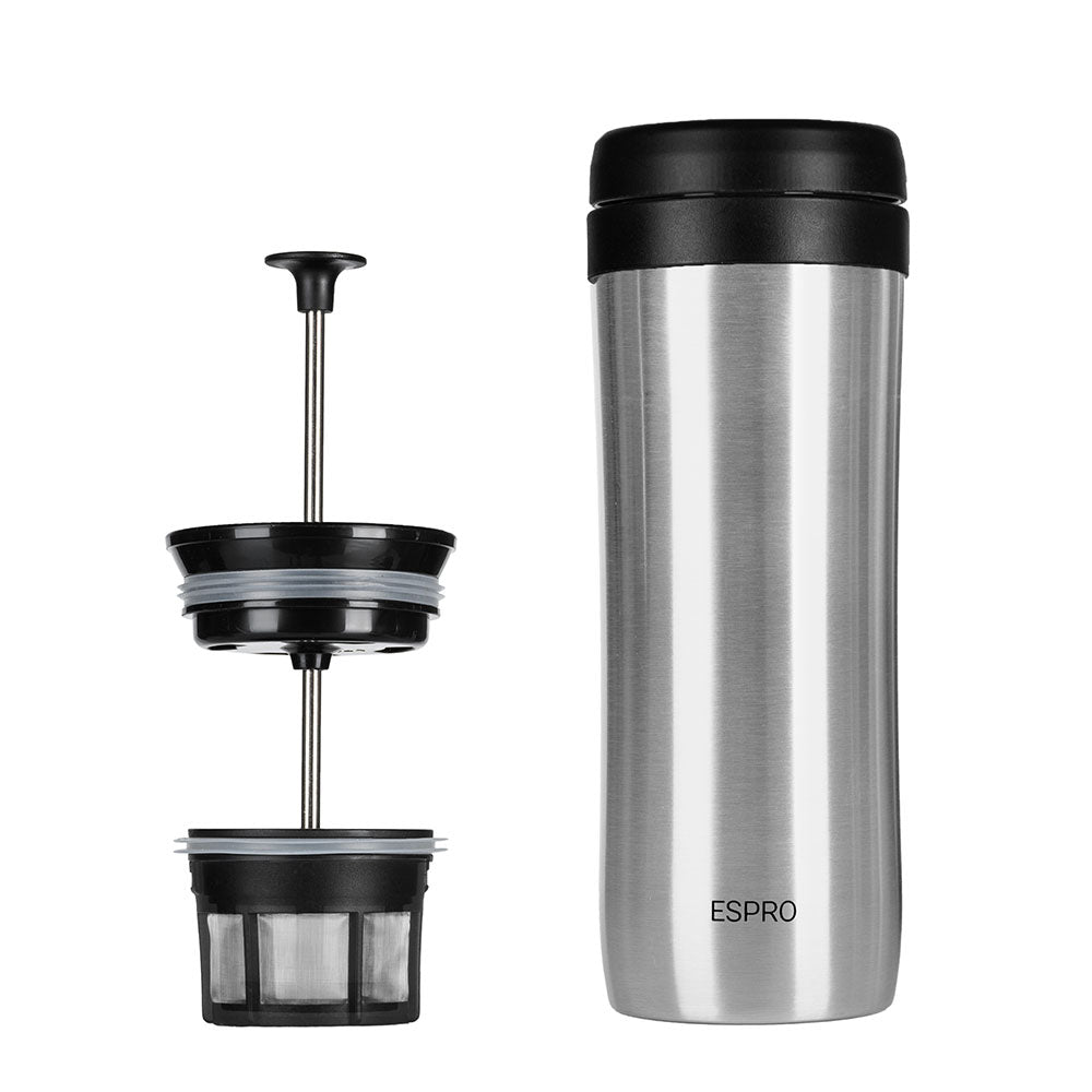 ESPRO P1 Travel Coffee Press - Brushed (12oz / 354ml)