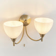 Lacona Stratford Alt Indoor Wall Light In Antique Brass Plate & Opal Glass Finish - Lacona Home 