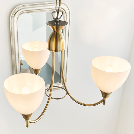 Lacona Stratford Alt Indoor Pendant Light In Antique Brass Plate & Opal Glass Finish - Lacona Home 