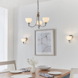 Lacona Stratford Alt Indoor Pendant Light In Satin Chrome Plate & Opal Glass Finish - Lacona Home 