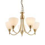 Lacona Stratford Alt Indoor Pendant Light In Antique Brass Plate & Opal Glass Finish - Lacona Home 