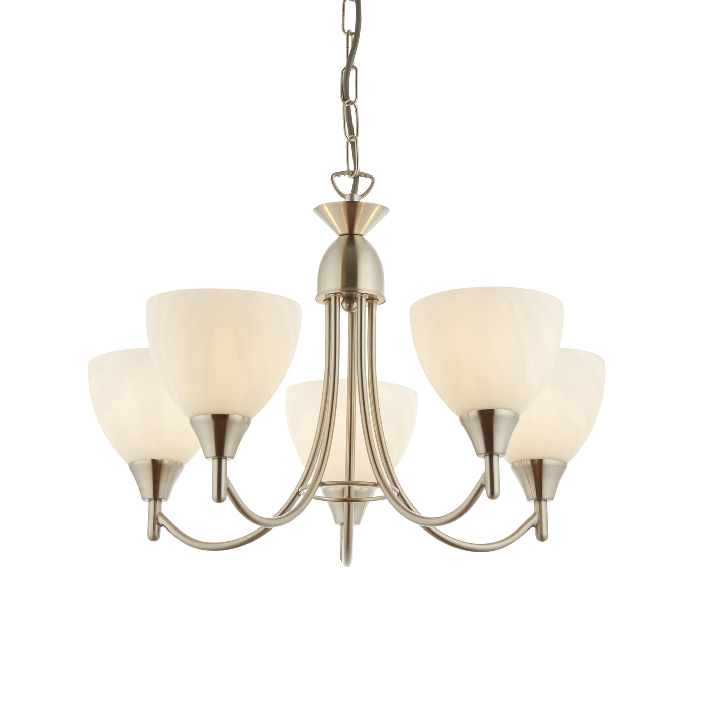 Lacona Stratford Alt Indoor Pendant Light In Satin Chrome Plate & Opal Glass Finish - Lacona Home 