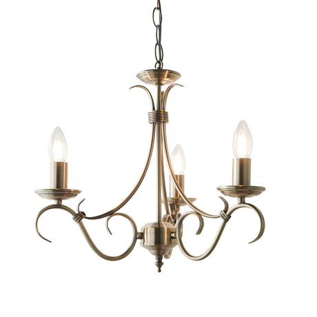 Lacona Clarissa 3Lt Indoor Pendant Light In Antique Brass Plate Finish - Lacona Home 