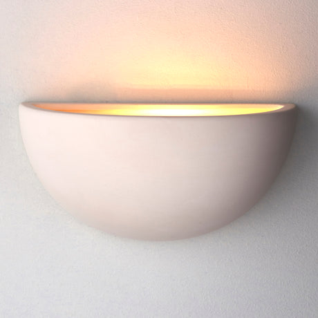 Lacona Radiance 1Lt Indoor Wall Light In Unglazed Ceramic Finish - Lacona Home 