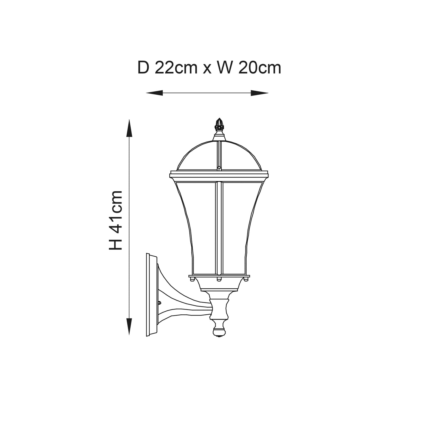 Heathcliff 1Lt Outdoor Wall Light In Textured Black & Clear Glass Finish