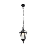 Heathcliff 1Lt Outdoor Pendant Light In Textured Black & Clear Glass Finish