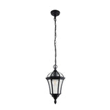 Heathcliff 1Lt Outdoor Pendant Light In Textured Black & Clear Glass Finish